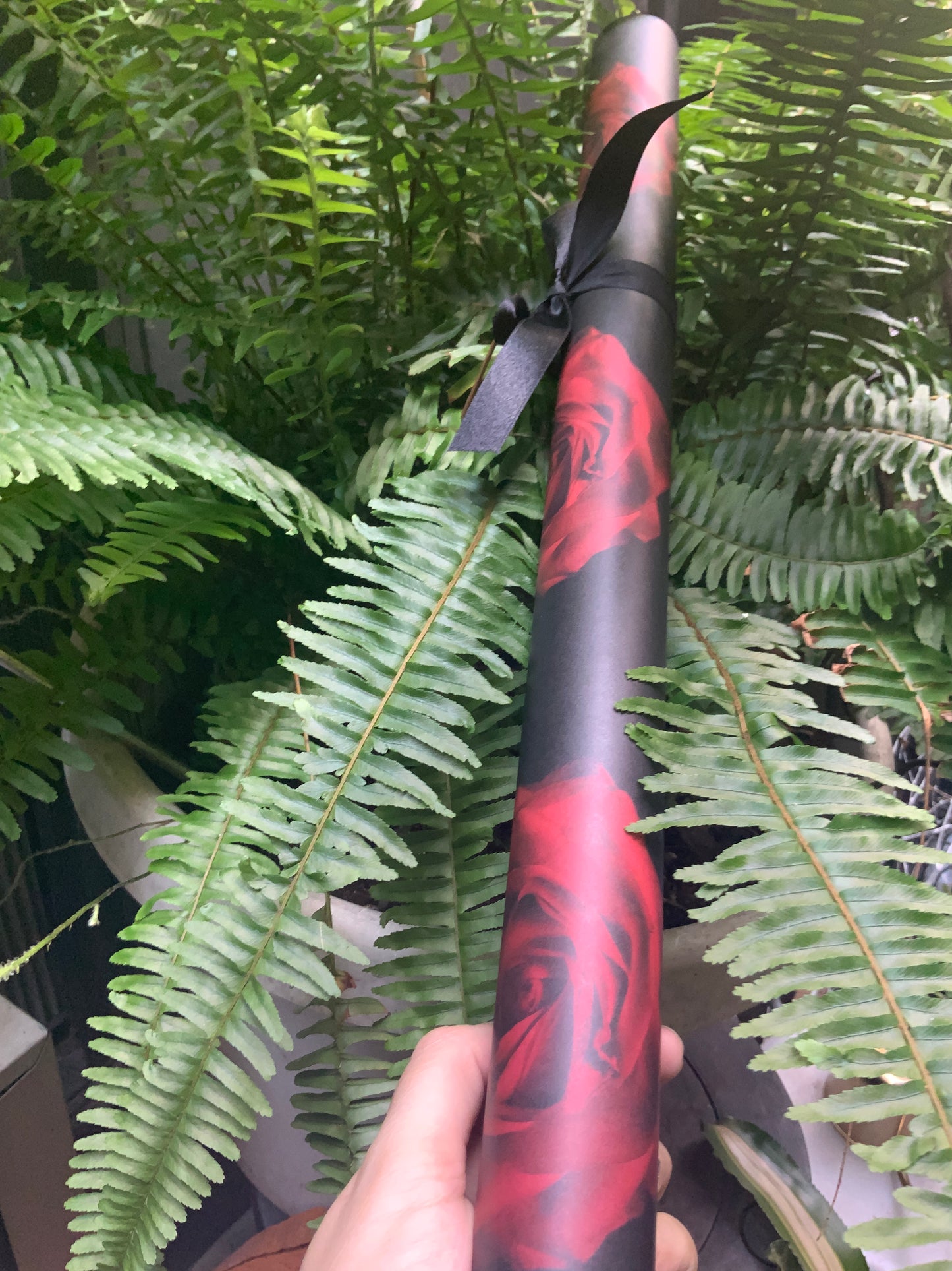 Exquisite Gothic Red Holiday Rose - Wrapping Paper - Set of 3 Sheets