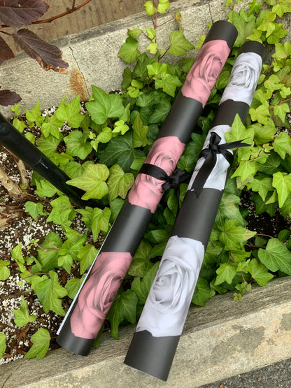 B&W Filmic Rose Noir - Wrapping Paper - Set of 3 Sheets