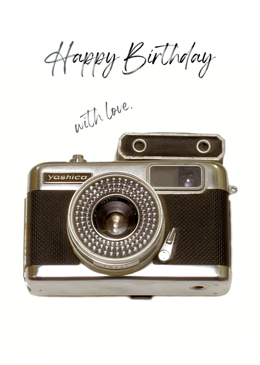Vintage Camera - Happy Birthday with love